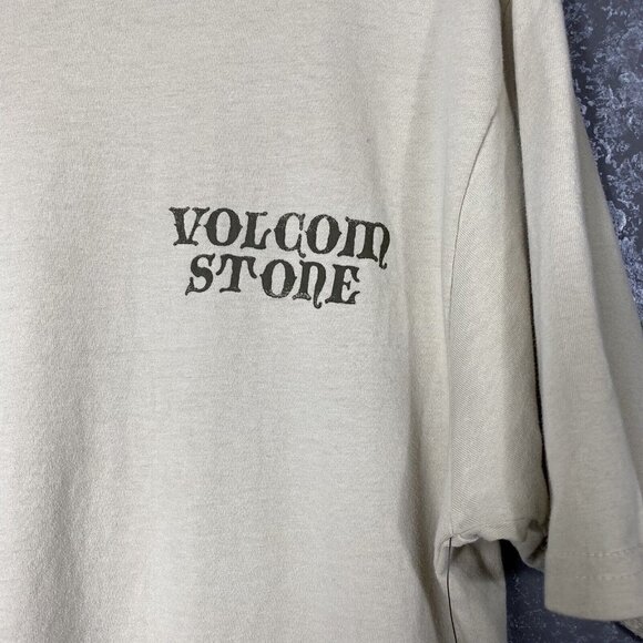 Volcom dooby short sleeve tee. “Embrace the Strange”. tan. Size small - Picture 4 of 9